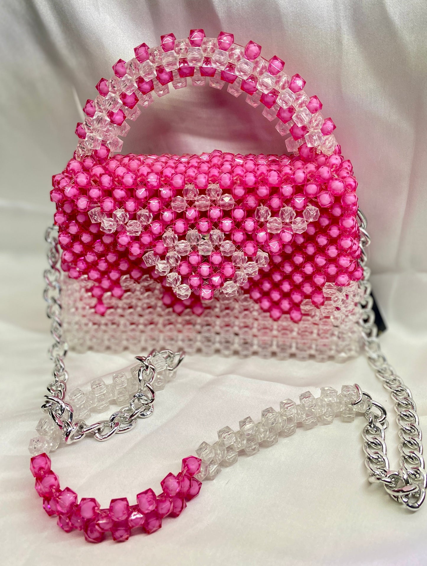 Side view of Glitz Aura beaded clutch – perfect for weddings and formal events