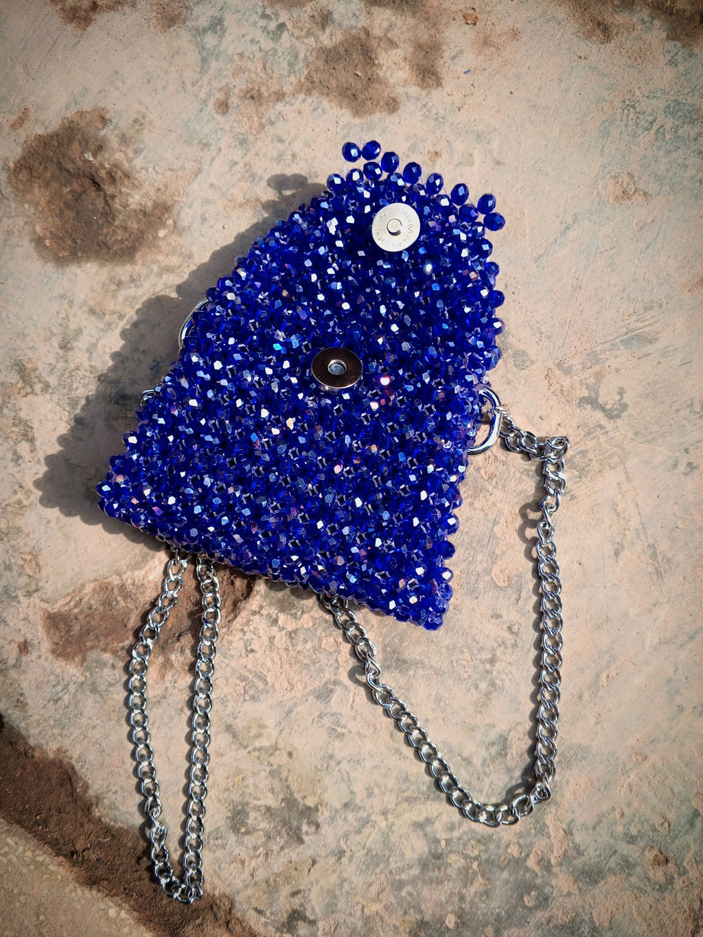 Handcrafted Celesté clutch in royal blue – wedding accessory