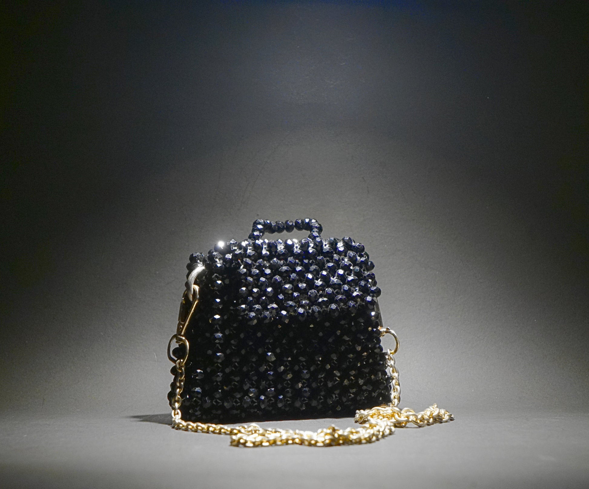 Black Crystal Handmade Evening Bag by Elite Carries – Perfect for Formal Events and Celebrations