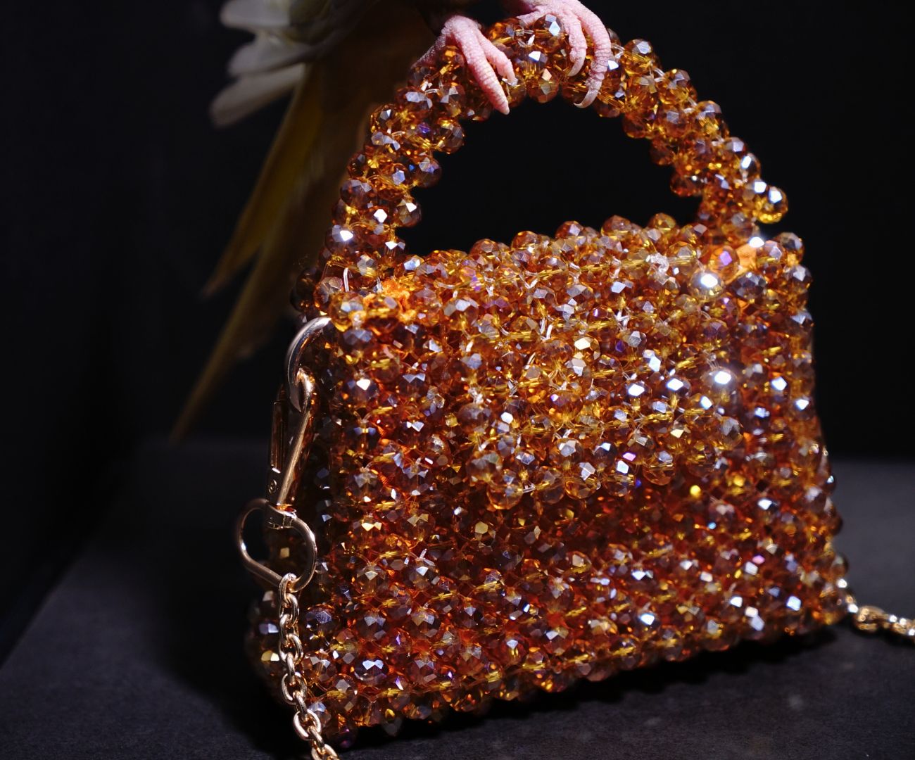 Elite Carries Golden Crystal Designer Bag – A Perfect Choice for Special Occasions & Gifts