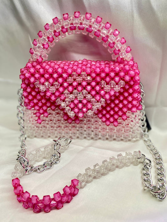 Side view of Glitz Aura beaded clutch – perfect for weddings and formal events