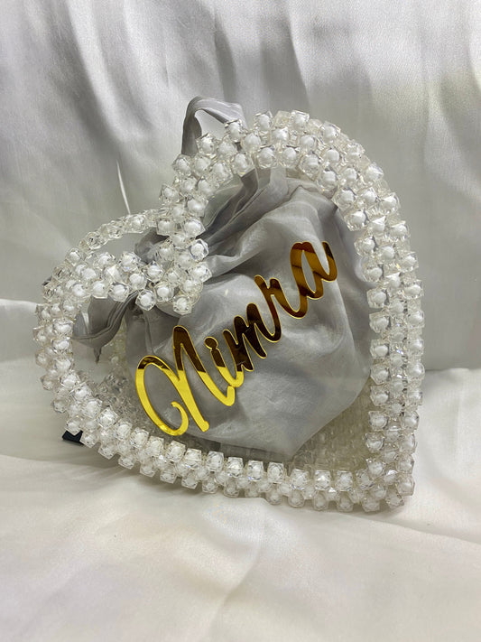 Ethereal Love clutch – pastel handmade crystal beads by Elite Carries