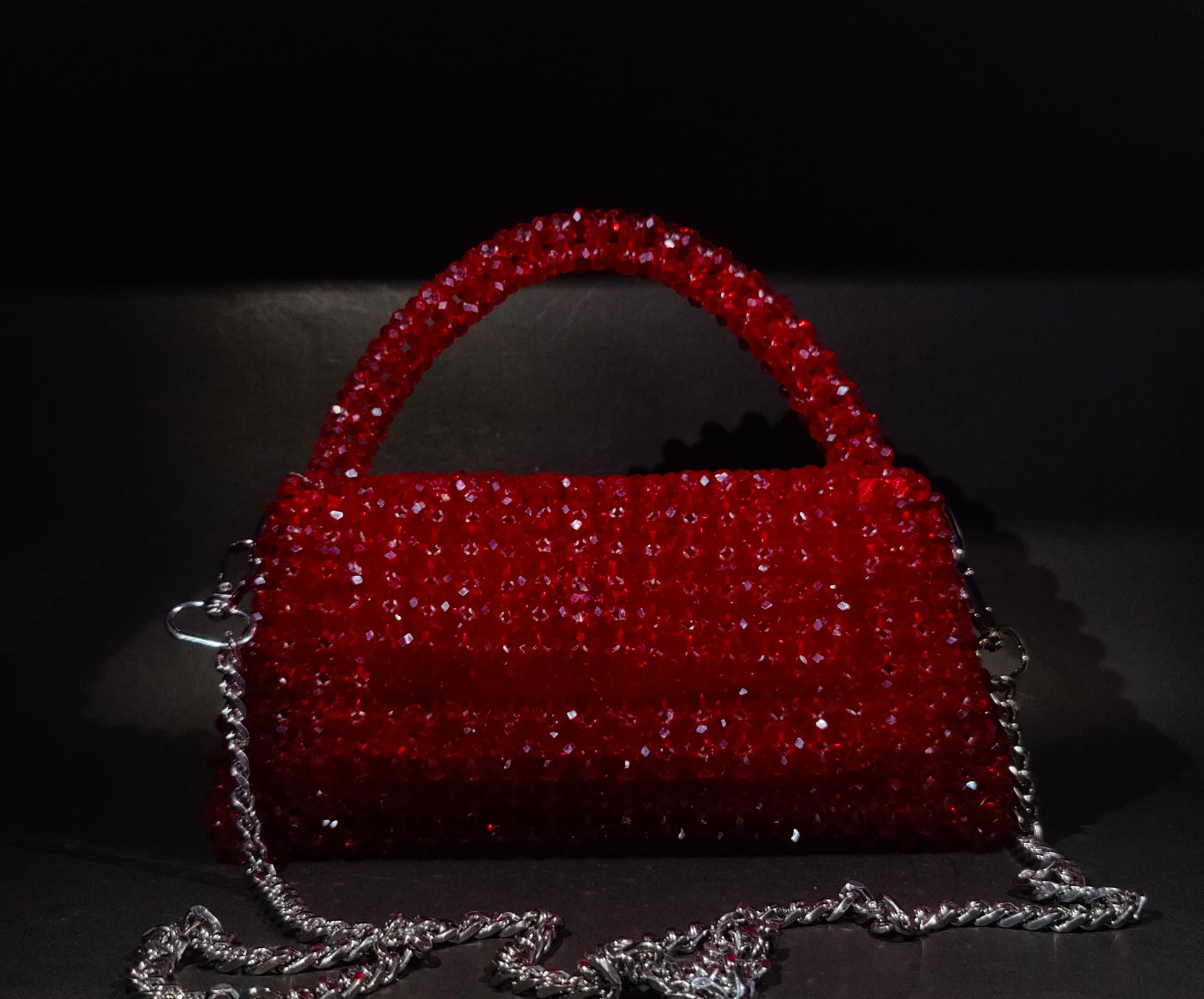 Beautifully designed Pakistani bags with pearl and crystal beads, hand-assembled for traditional yet stylish accessories