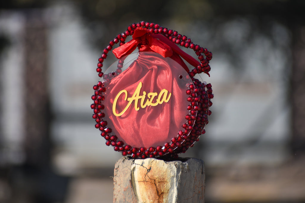 Round Vogue handmade crystal clutch – Elite Carries round bag