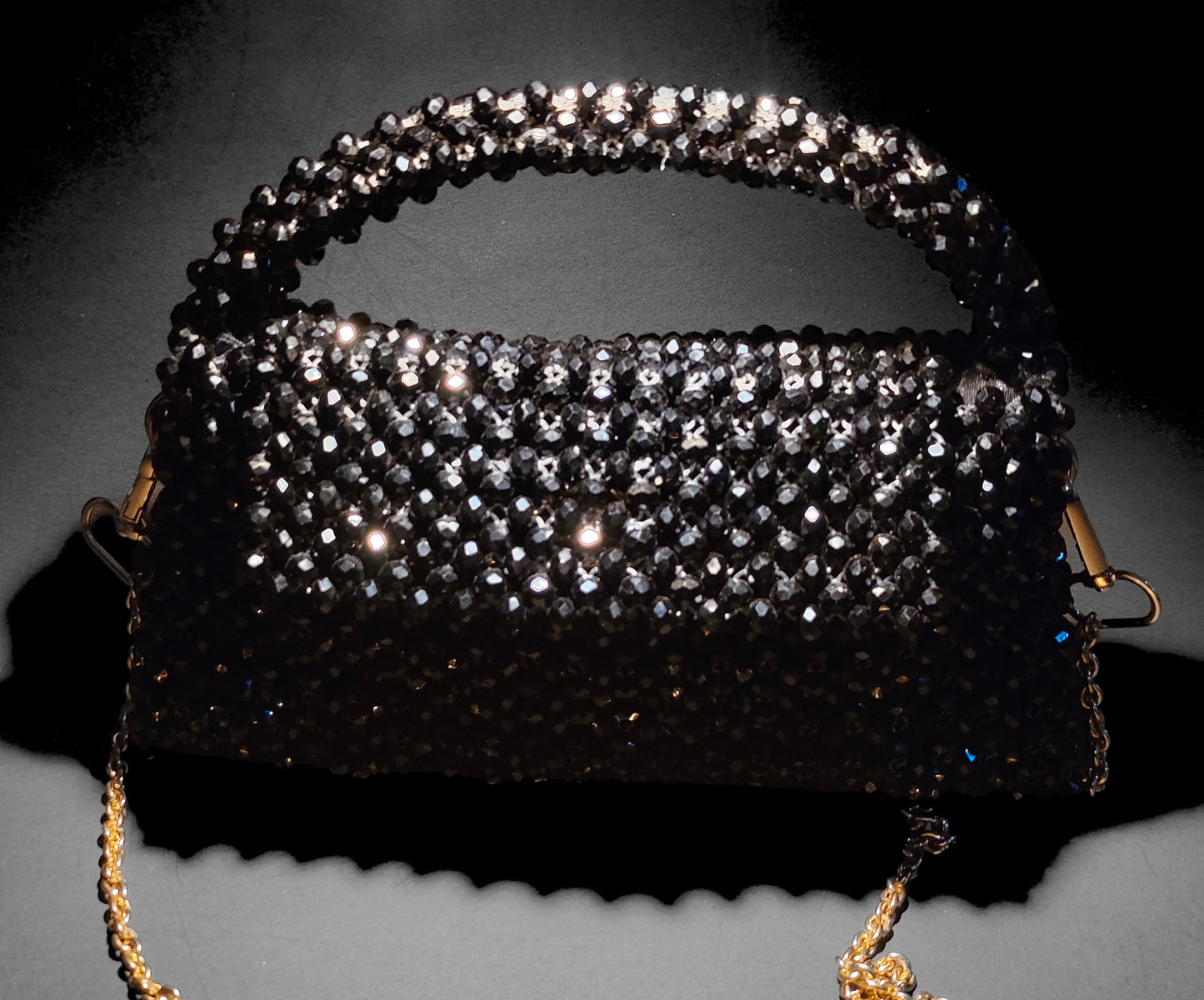  Luxury Crystal-Encrusted Black Bag for Special Occasions