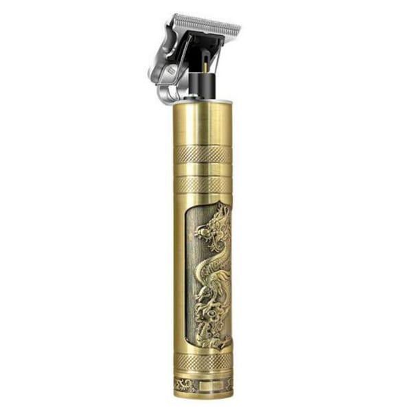 Unisex Gold Metal Hair Trimmer with 4 Sharp Blades – Fast Charging, Zero Oil Head Design