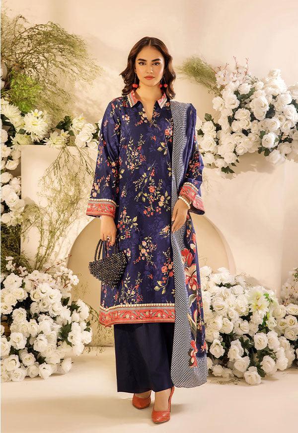 3 Pc Digital Printed Suit By Safwa Brand
