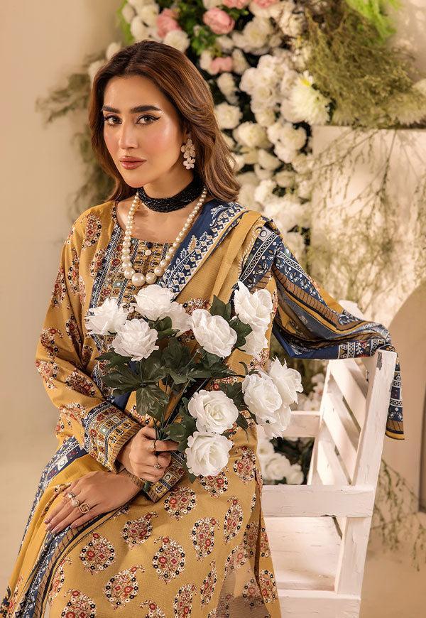 3 Pc Digital Printed Suit By Safwa Brand