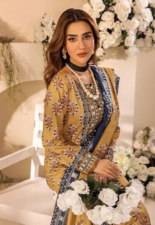 3 Pc Digital Printed Suit By Safwa Brand