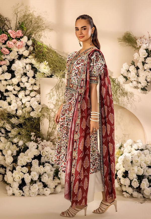 3 Pc Digital Printed Suit By Safwa Brand