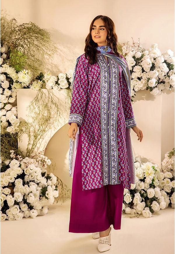 3 Pc Digital Printed Suit By Safwa Brand