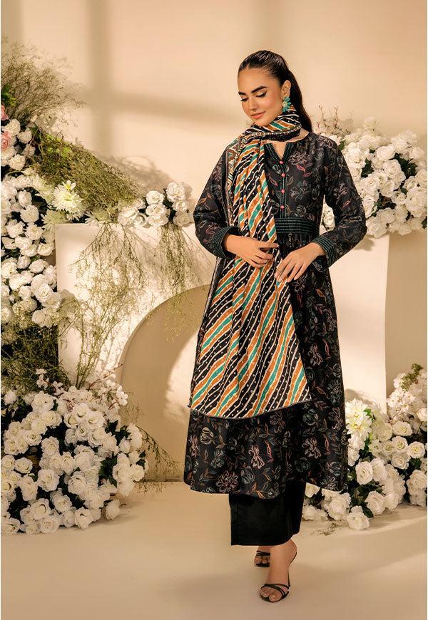 3 Pc Digital Printed Suit By Safwa Brand
