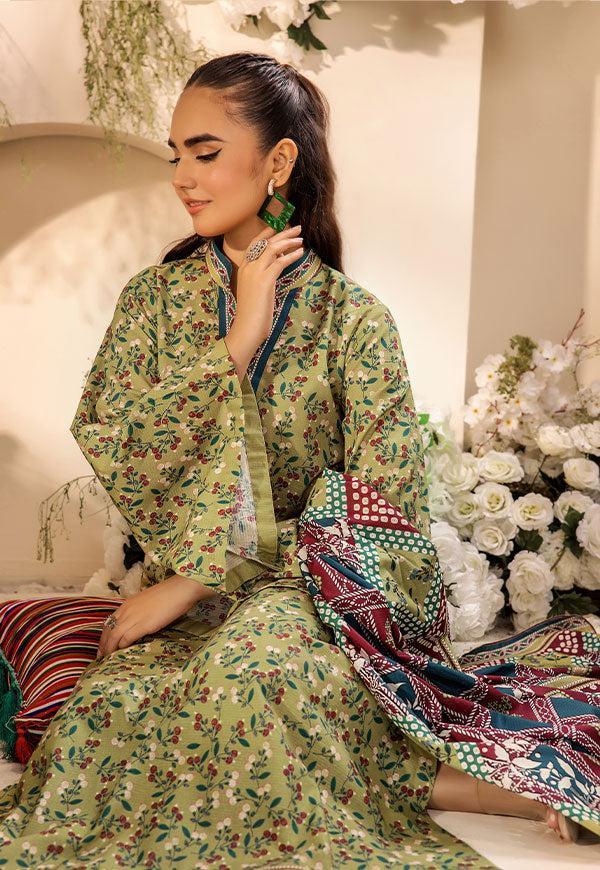 3 Pc Digital Printed Suit By Safwa Brand