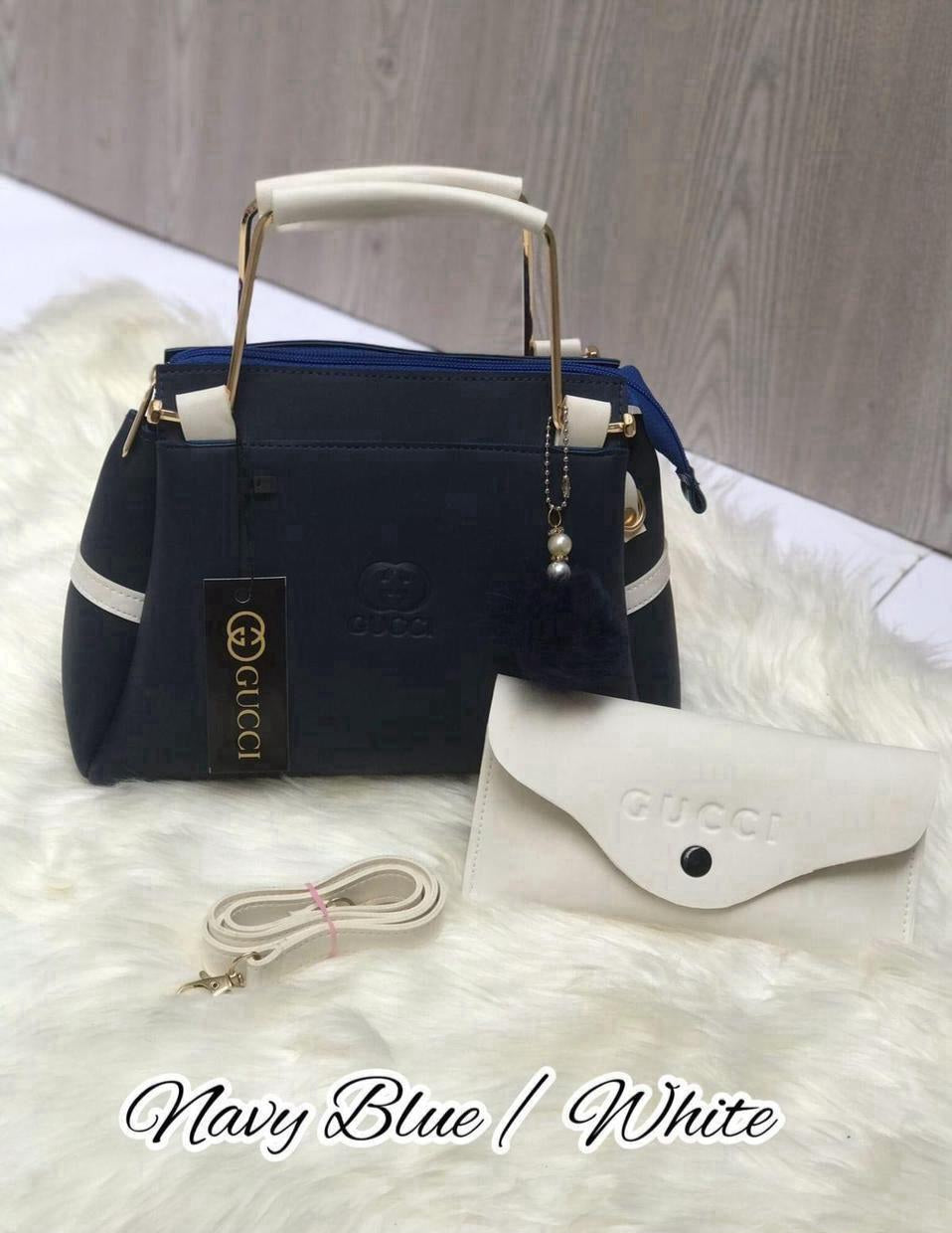 Gucci 2 Pc Girl's Rexine Plain Hand Bag Set