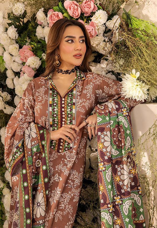 3 Pc Digital Printed Suit By Safwa Brand