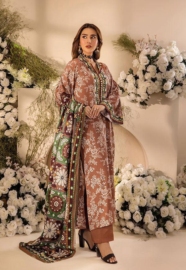 3 Pc Digital Printed Suit By Safwa Brand