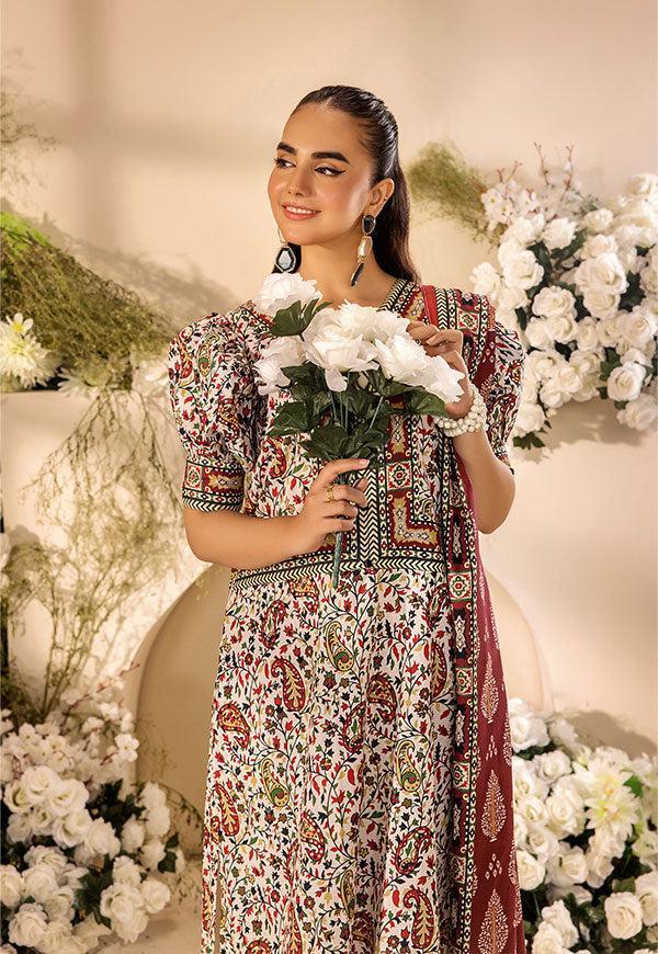 3 Pc Digital Printed Suit By Safwa Brand