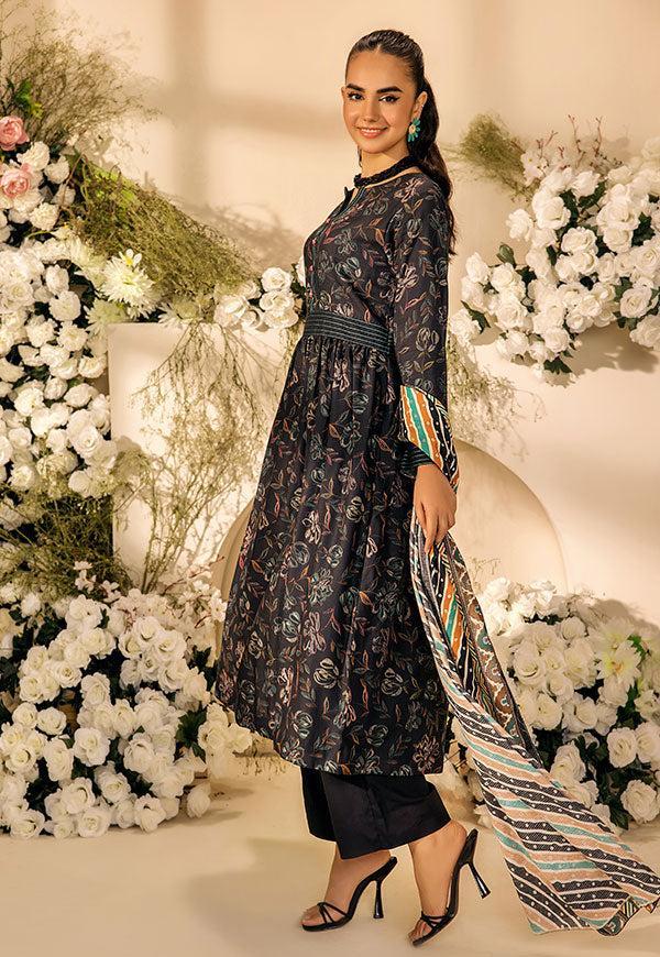 3 Pc Digital Printed Suit By Safwa Brand