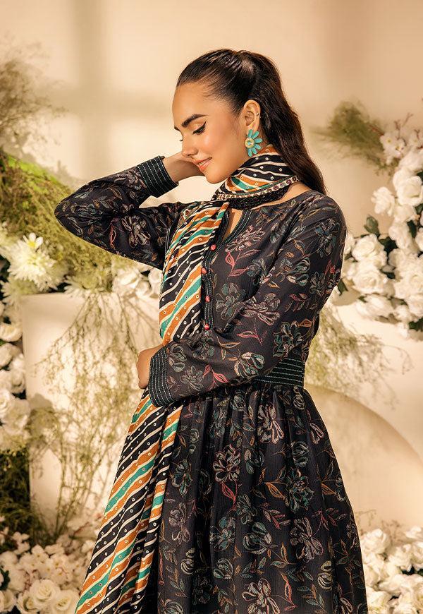 3 Pc Digital Printed Suit By Safwa Brand