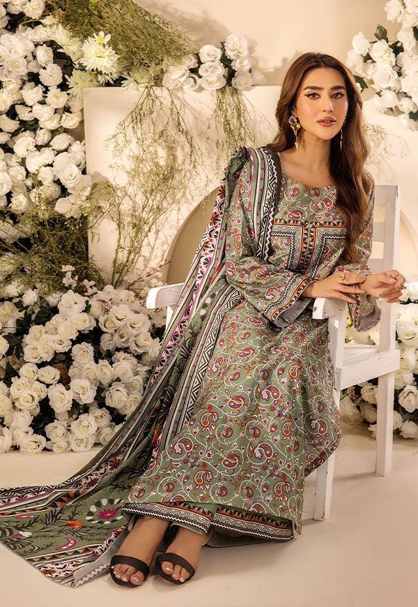 3 Pc Digital Printed Suit By Safwa Brand