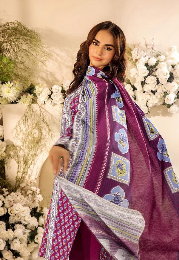 3 Pc Digital Printed Suit By Safwa Brand