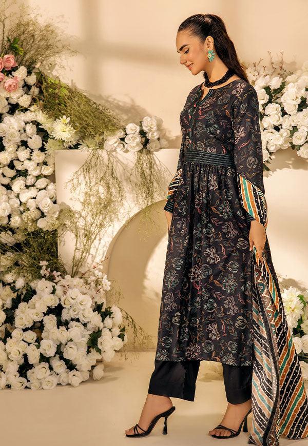 3 Pc Digital Printed Suit By Safwa Brand