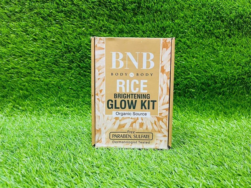 Brightening Rice Facial Kit - 3 Pcs Exfoliator, Face Wash & Mask Set