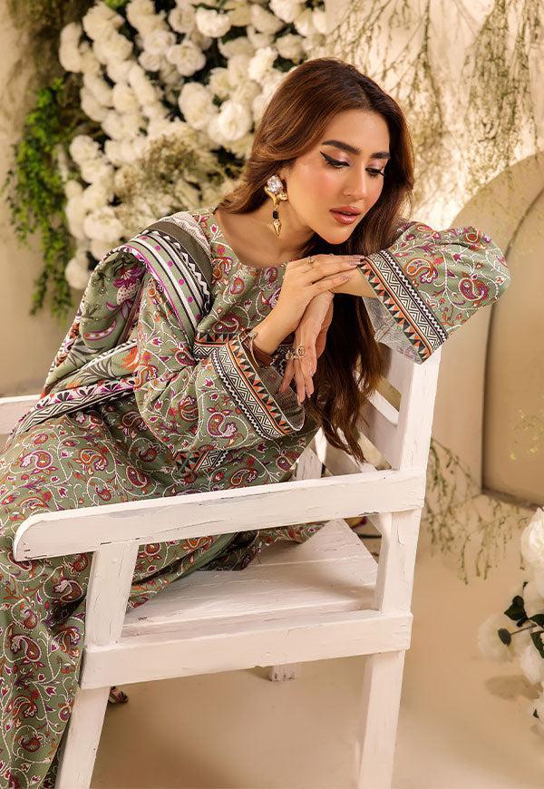 3 Pc Digital Printed Suit By Safwa Brand