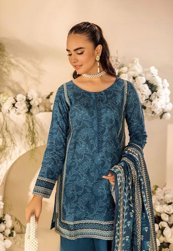 3 Pc Digital Printed Suit By Safwa Brand