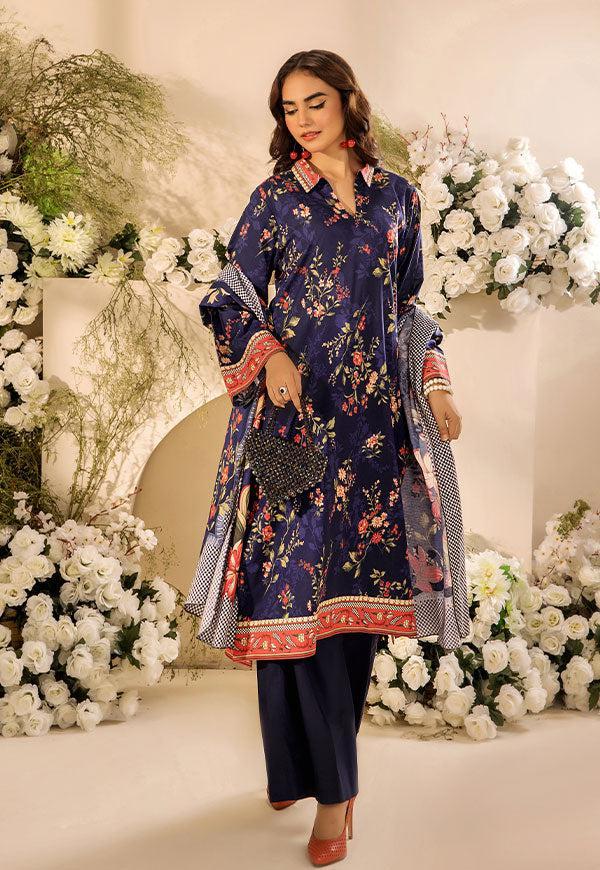 3 Pc Digital Printed Suit By Safwa Brand