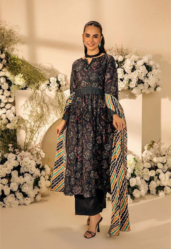 3 Pc Digital Printed Suit By Safwa Brand