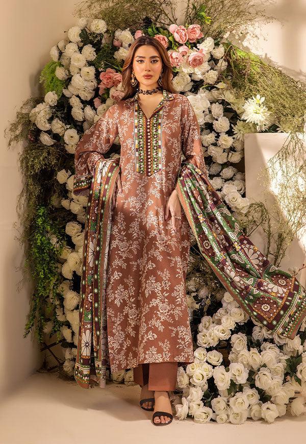 3 Pc Digital Printed Suit By Safwa Brand