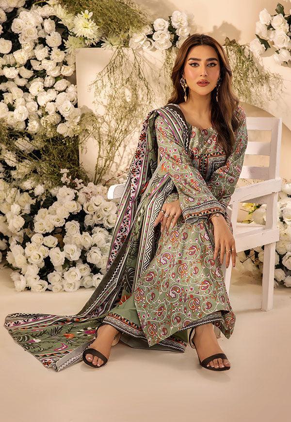 3 Pc Digital Printed Suit By Safwa Brand