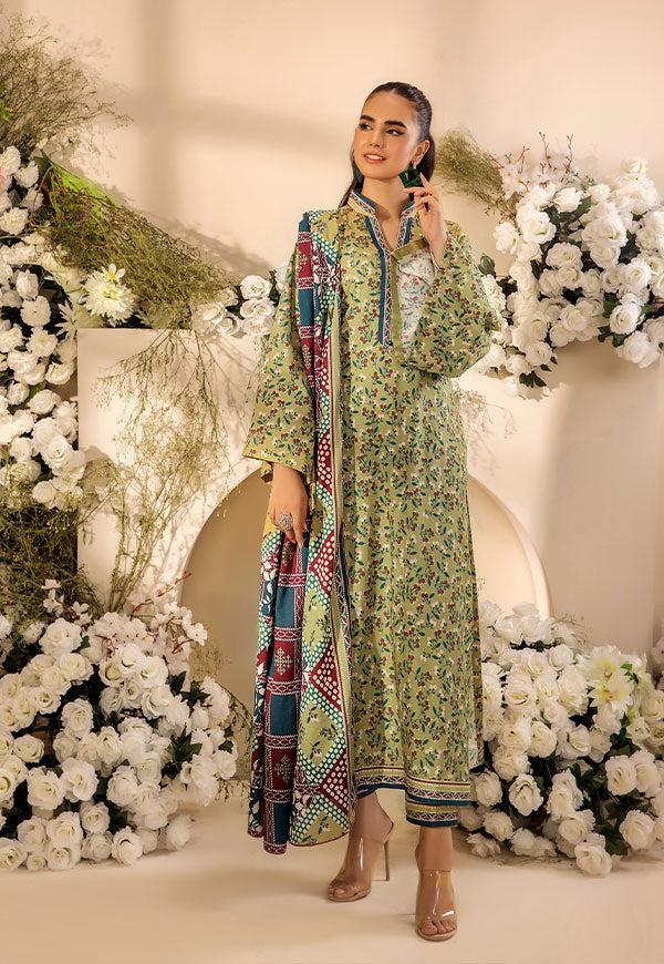 3 Pc Digital Printed Suit By Safwa Brand