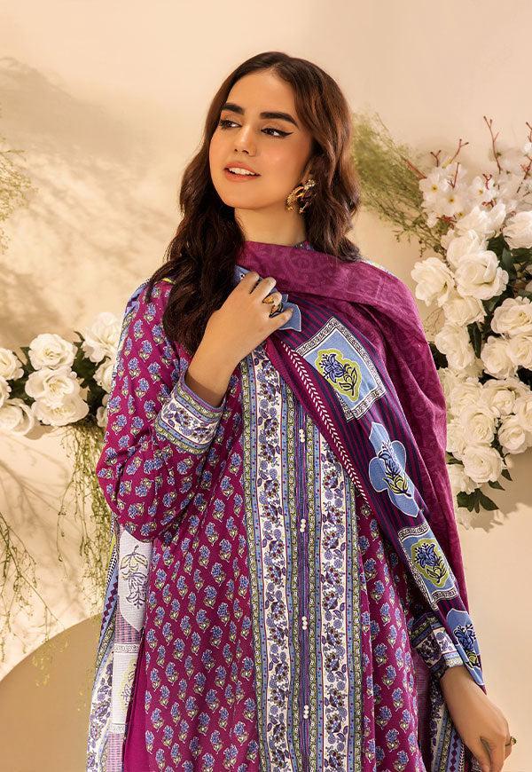 3 Pc Digital Printed Suit By Safwa Brand