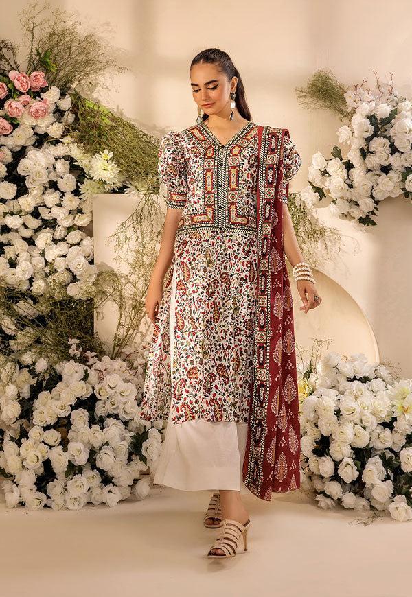 3 Pc Digital Printed Suit By Safwa Brand