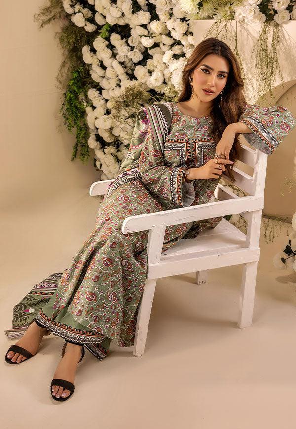 3 Pc Digital Printed Suit By Safwa Brand