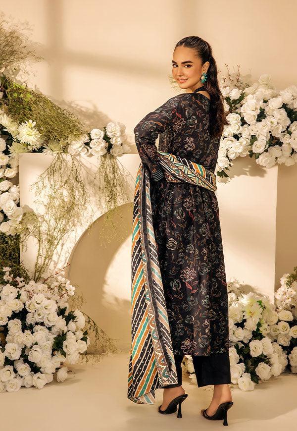 3 Pc Digital Printed Suit By Safwa Brand