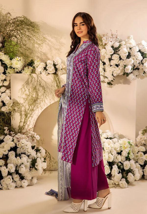 3 Pc Digital Printed Suit By Safwa Brand