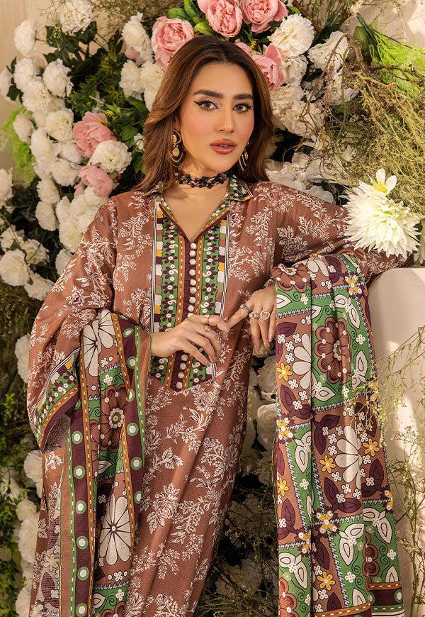 3 Pc Digital Printed Suit By Safwa Brand