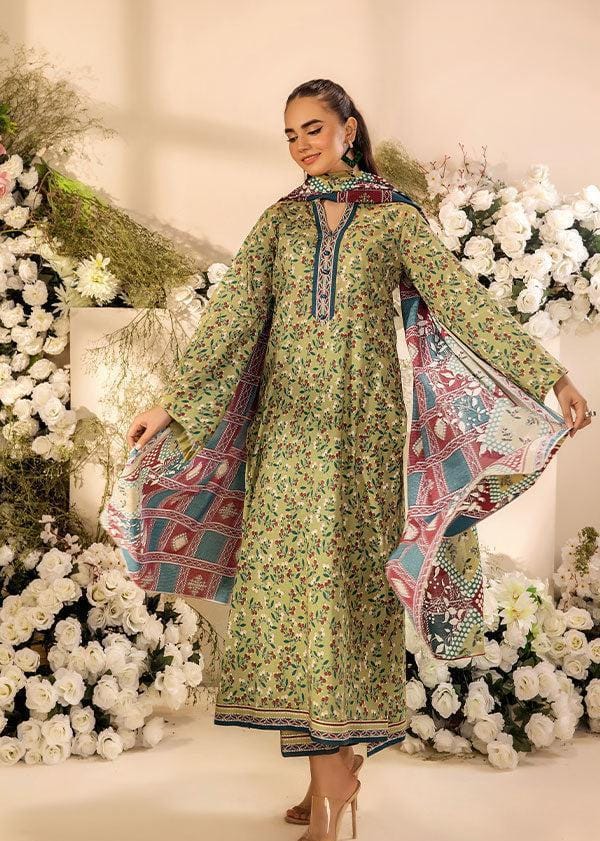 3 Pc Digital Printed Suit By Safwa Brand
