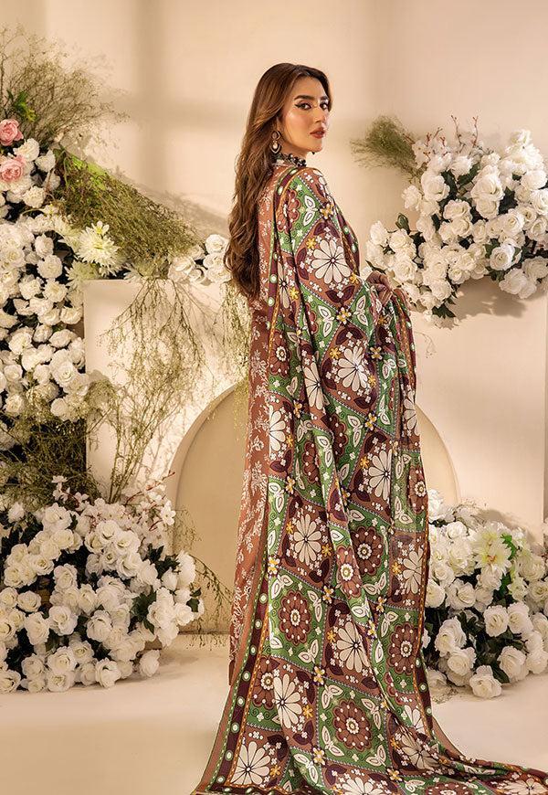 3 Pc Digital Printed Suit By Safwa Brand