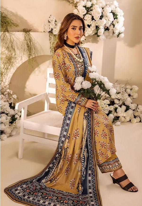 3 Pc Digital Printed Suit By Safwa Brand
